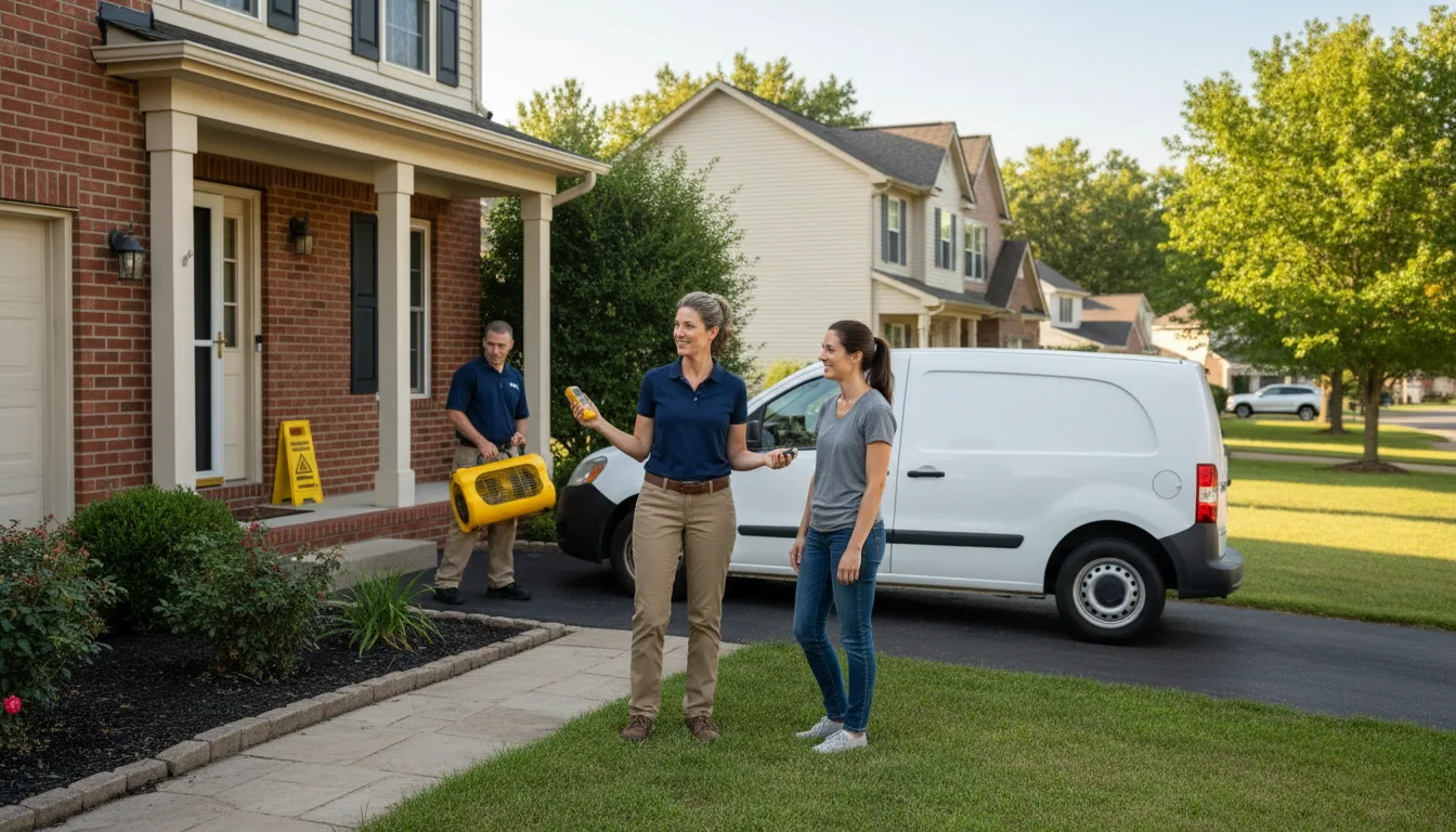 Residential water damage restoration in Jamestown, LA